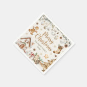 Festliche Wasserfarben-Weihnachtsfeier Serviette (Ecke)