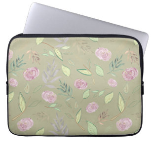 Festliche Wasserfarbenblumen 5 Laptopschutzhülle