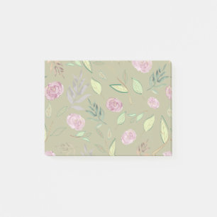 Festliche Wasserfarbenblumen 5 Post-it Klebezettel