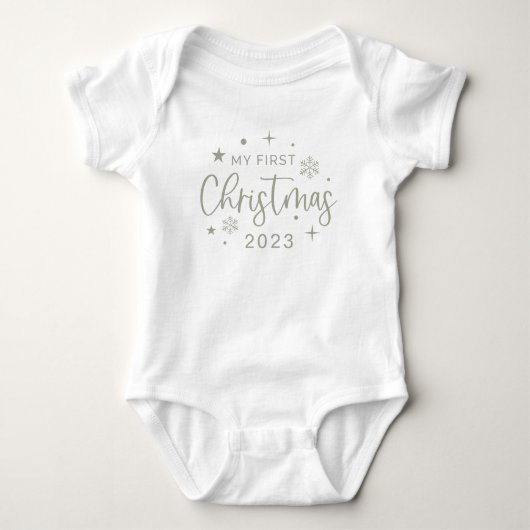 Festliche Weihnachten 2022 Baby Strampler (Vorderseite)