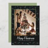 Festliche Weihnachten Blätter Berries Foto Vertika (Vorne/Hinten)