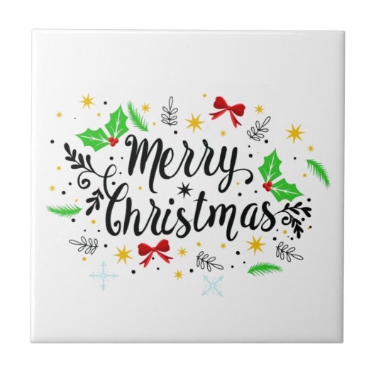 Festliche Weihnachten Fliese (Vorderseite)