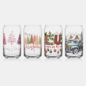 Festliche Weihnachten gedruckt Can Brille Dosenglas (Hinten)