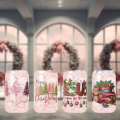 Festliche Weihnachten gedruckt Can Brille Dosenglas