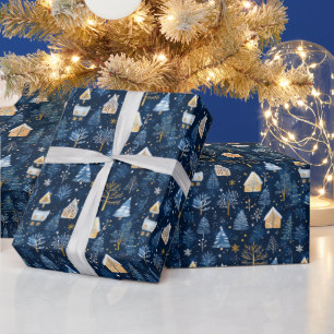 Festliche Weihnachten gemütlich Zuhause gekachelt Geschenkpapier