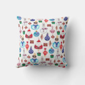 Festliche Weihnachten Hand-Illustrierte Urlaubsmus Kissen (Rückseite)