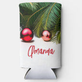 Festliche Weihnachten im Juli Tropical Palm Tree N Selters Dosenkühler (Vorderseite)