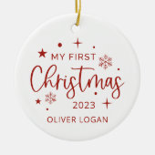 Festliche Weihnachten Keramik Ornament (Vorne)