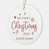 Festliche Weihnachten Keramik Ornament (Links)