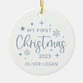 Festliche Weihnachten Keramik Ornament (Vorne)