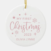 Festliche Weihnachten Keramik Ornament (Vorne)