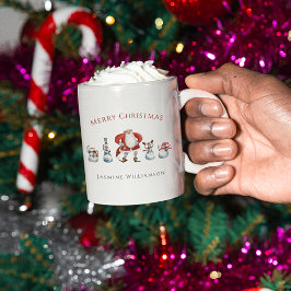 Festliche Weihnachten mit personalisiertem Santa S Kaffeetasse
