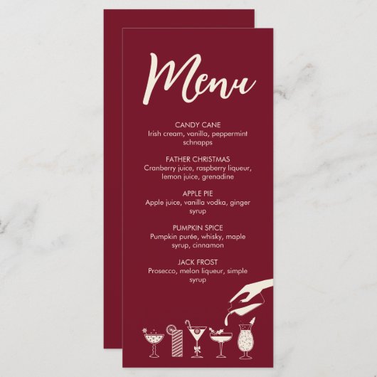 Festliche Weihnachten Mitte des Jahrhunderts moder Programm (Vorne/Hinten)