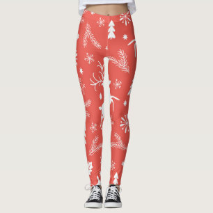 Festliche Weihnachten Nahtloses Muster Leggings
