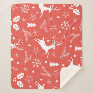 Festliche Weihnachten Nahtloses Muster Sherpadecke