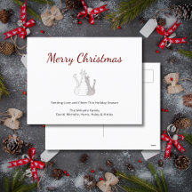 Festliche Weihnachten Niedliche Katzen Urlaub Post