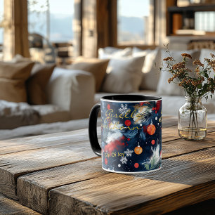 Festliche Weihnachten - Personalisierter Name Tasse