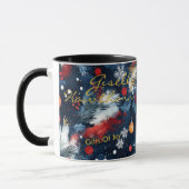 Festliche Weihnachten - Personalisierter Name Tasse (Links)