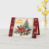 Festliche Weihnachten Schöne alte Sammlung Karte (Gelbe Blume)