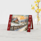 Festliche Weihnachten Schöne moderne Sammlung Karte (Gelbe Blume)