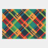 Festliche Weihnachten Stilvolles Kariertes Muster Geschenkpapier Set (Vorderseite 2)