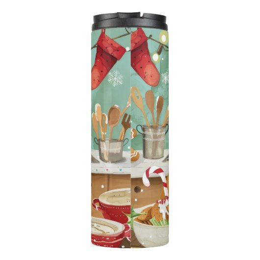 Festliche Weihnachten Thermosbecher (Rückseite)