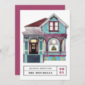 Festliche Weihnachten Viktorianische Zuhause Aquam (Vorne/Hinten)