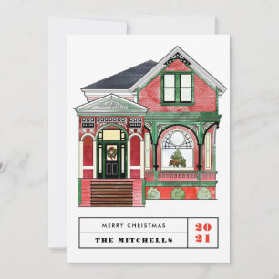 Festliche Weihnachten Viktorianische Zuhause Rot N