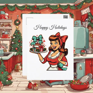 Festliche Weihnachten vintage Damen Nachricht hinz