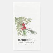 Festliche Weihnachten Wasserfarbengrün Serviette (Vorderseite)