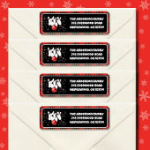 Festliche Weihnachts-Bowling-Rücksendeadresse