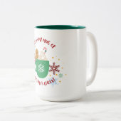 Festliche Weihnachts-Cheer Tasse mit Gingerbread M (VorderseiteRechts)