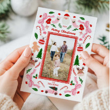 Festliche Weihnachts-Foto-Grußkarte