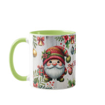Festliche Weihnachts-Gnome-Tasse