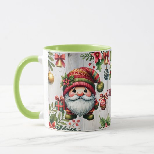 Festliche Weihnachts-Gnome-Tasse Tasse (Links)