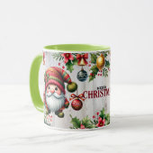 Festliche Weihnachts-Gnome-Tasse Tasse (Vorderseite Links)
