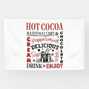 Festliche Weihnachts-Hot-Kakao-Bar Banner