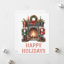 Festliche Weihnachts-Kamin-Karte Feiertagskarte
