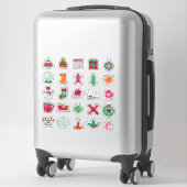 Festliche Weihnachts-Sticker-Sammlung Aufkleber (Koffer)