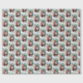 festliche WeihnachtsAngeln gekacheltes Party Geschenkpapier (Flach)