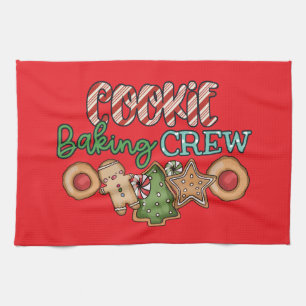 Festliche Weihnachtsbäckerei-Crew Weihnachten Geschirrtuch