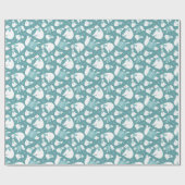 Festliche Weihnachtsbärenmuster gekachelt Geschenkpapier (Flach)