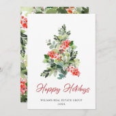 Festliche Weihnachtsbaume Firmengrüße Feiertagskarte (Vorne/Hinten)