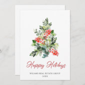 Festliche Weihnachtsbaume Firmengrüße Feiertagskarte (Vorne/Hinten)