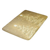 Festliche Weihnachtsbäume Gold  Badematte (Schrägansicht)