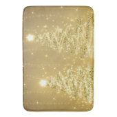 Festliche Weihnachtsbäume Gold Badematte (Vorderseite Vertikal)