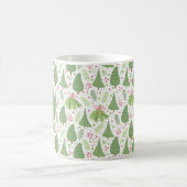 Festliche Weihnachtsbäume Monogramm Tasse (Mittel)