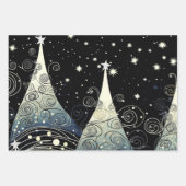 Festliche Weihnachtsbaumen im Twilight Geschenkpapier Set (Vorderseite 3)
