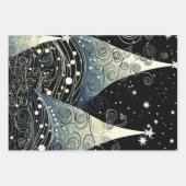 Festliche Weihnachtsbaumen im Twilight Geschenkpapier Set (Vorderseite 2)