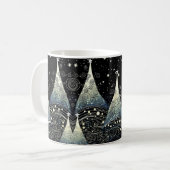 Festliche Weihnachtsbaumen im Twilight Kaffeetasse (Vorderseite Links)